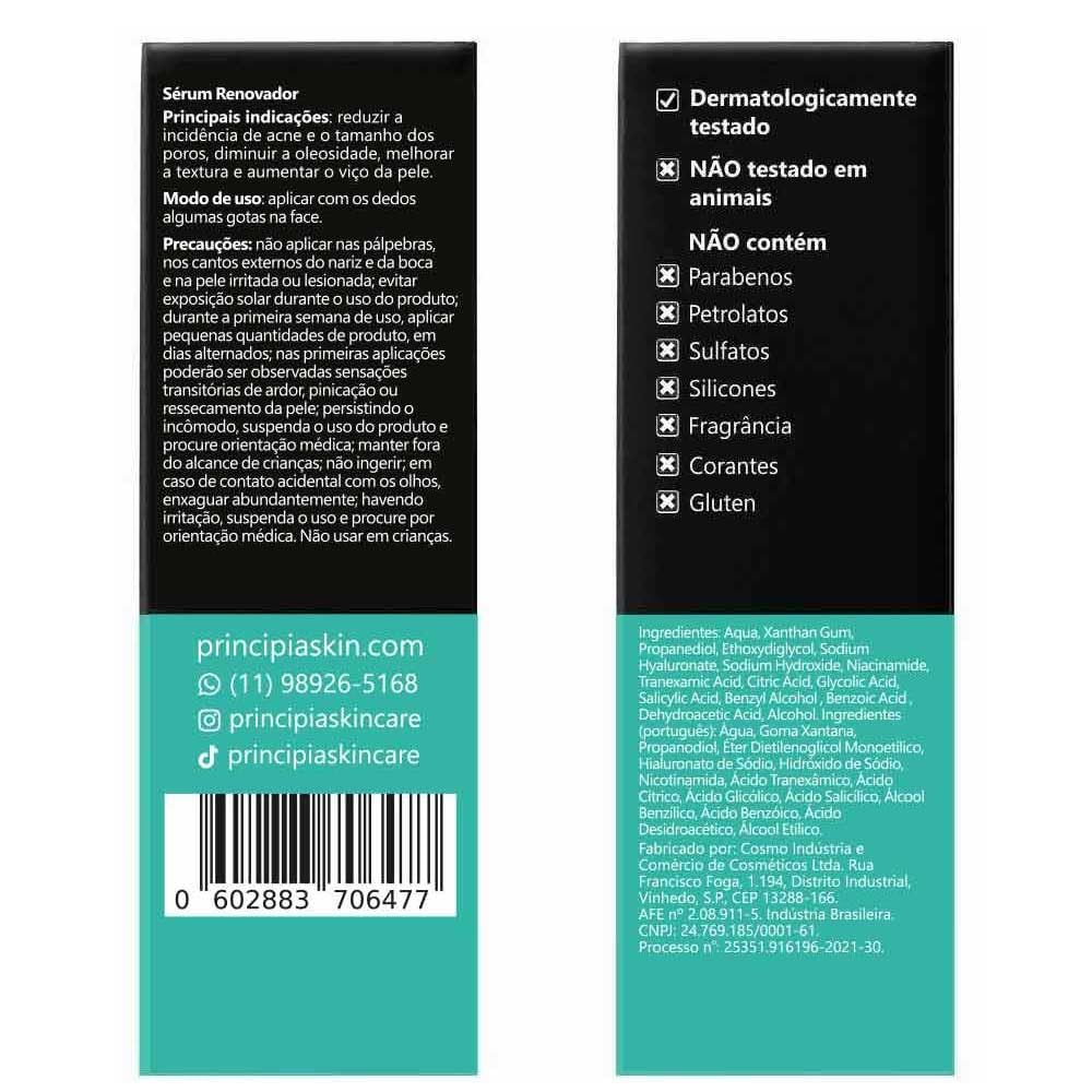 Sérum Principia Mix-01 (5% Niacinamida + 4% Glicólico + 3% Tranexâmico + 2% Salicílico)