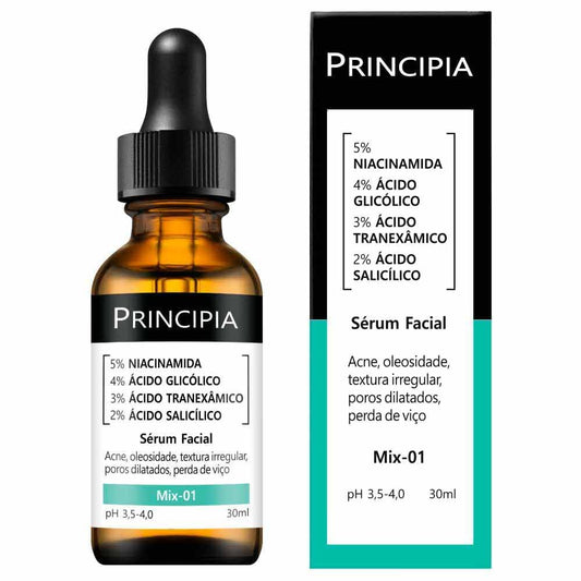 Sérum Principia Mix-01 (5% Niacinamida + 4% Glicólico + 3% Tranexâmico + 2% Salicílico)